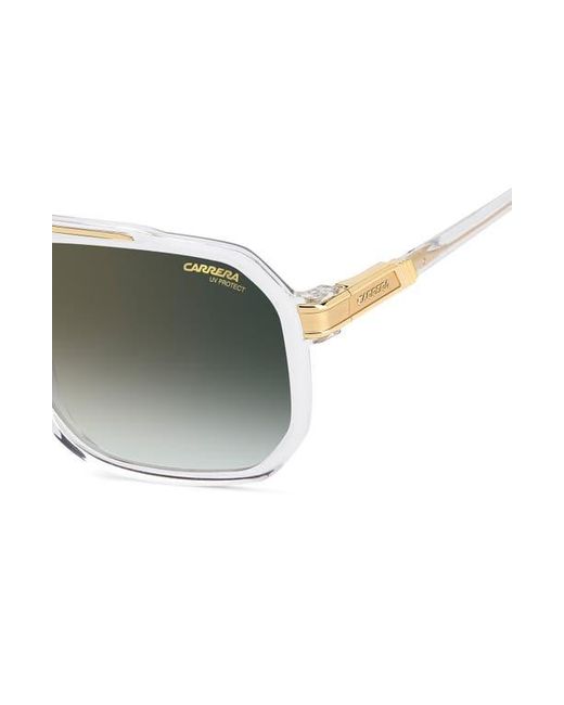 Carrera Gray 60Mm Rectangular Flat Top Sunglasses for men