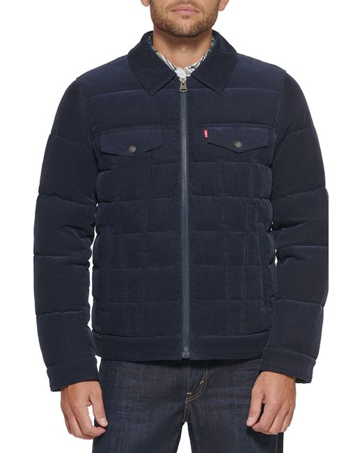 Levi's Quilted Corduroy Trucker Jacket in Blue for Men Lyst