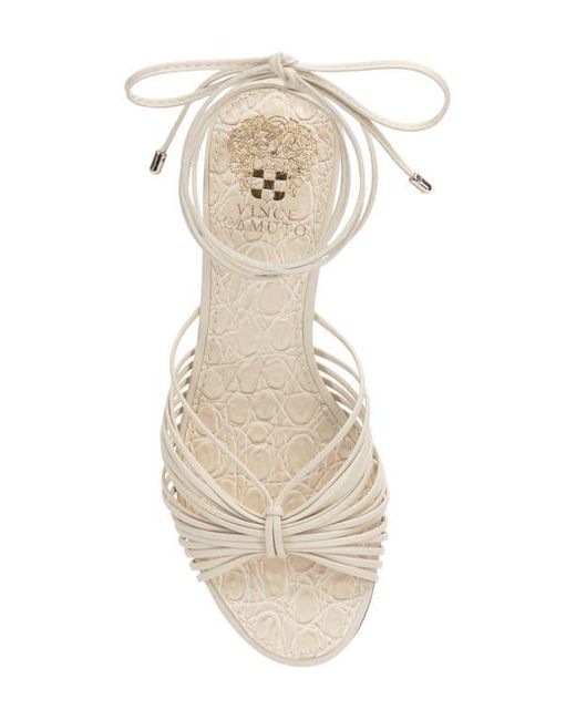 Vince Camuto White Lory Ankle Wrap Sandal