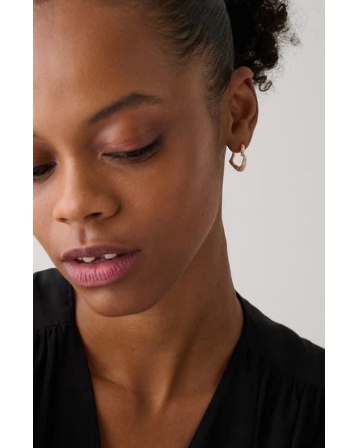 Kate Spade Metallic Amour Pavé Heart Huggie Hoop Earrings