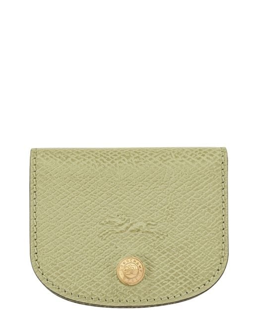 Longchamp Green Epure Leather Card Case