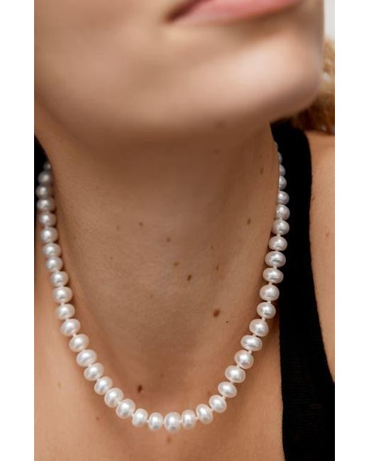Monica Vinader White Nomade Bold Pearl Necklace