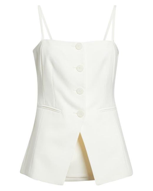 Toccin White Roxy Button Front Camisole