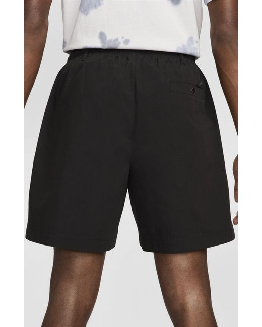 Nike Black Life Drawstring Cargo Camp Shorts for men