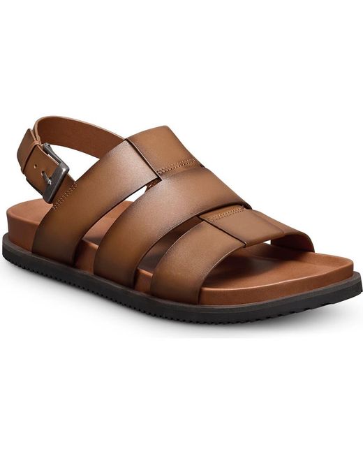 Allen Edmonds Brown Damien Fisherman Sandal for men