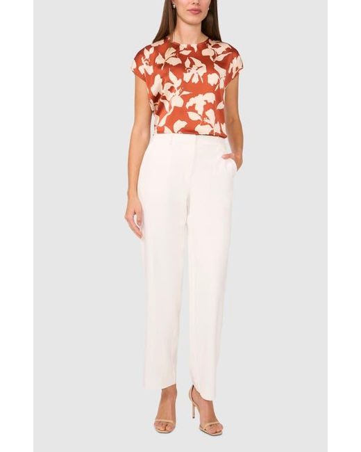 Halogen® Red Printed Charmeuse Top