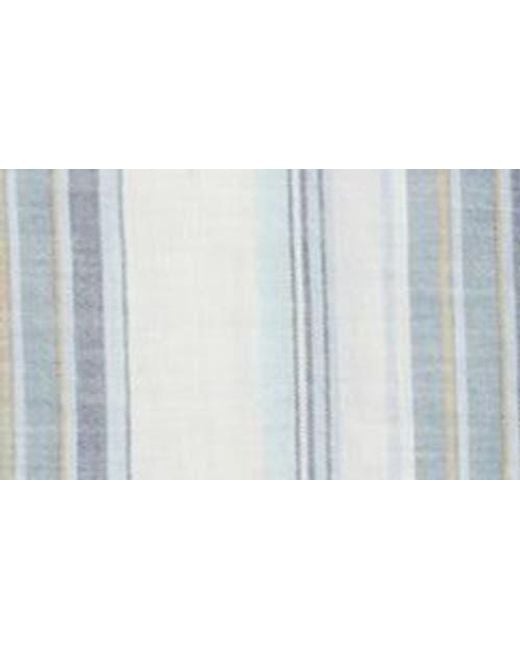 Rails Blue Amalfi Stripe Short Sleeve Cotton Button-Up Shirt for men