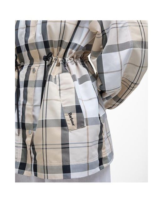 Barbour Gray Suri Check Showerproof Jacket