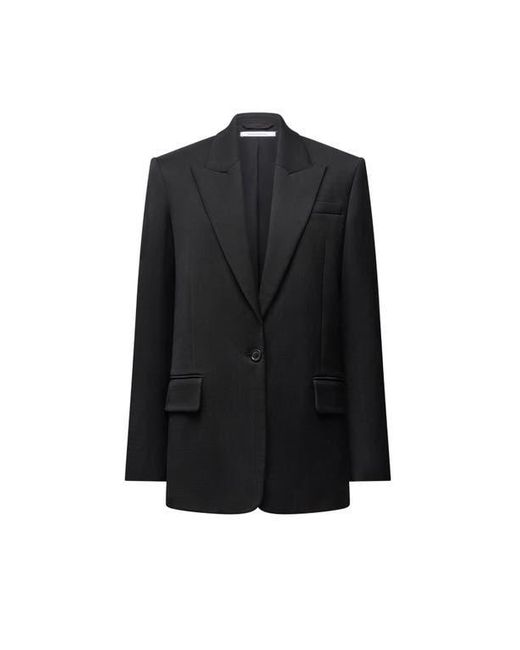Another Tomorrow Black Oversized Tailored Jacket