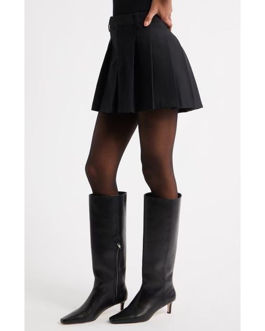 Open Edit Black The Icon Pleated Miniskirt