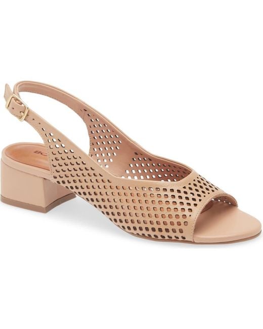 BOTTER Pink Botelsa Perforated Open Toe Slingback Pump