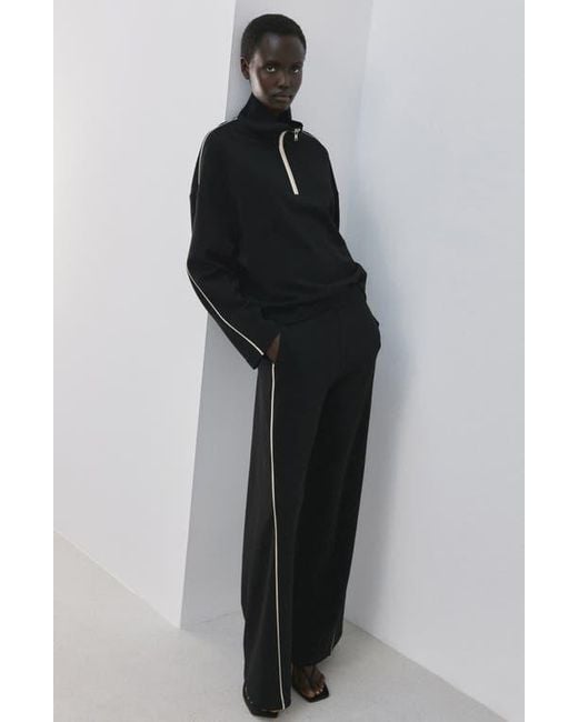 Mango Black Half Zip Sweatshirt