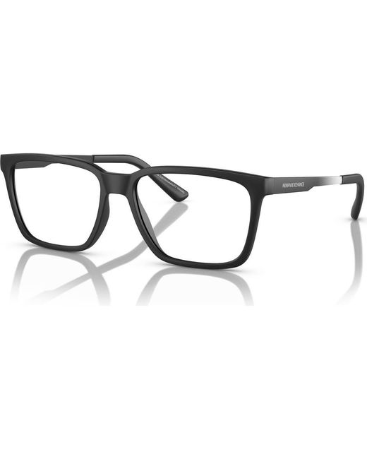 ARMANI EXCHANGE Black 55Mm Rectangle Optical Glasses for men