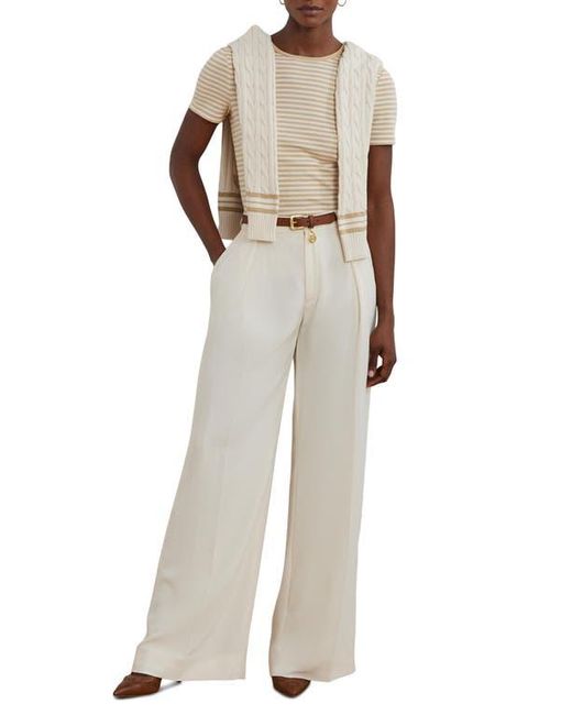 Ralph Lauren Multicolor Stripe Stretch Cotton Crewneck Top