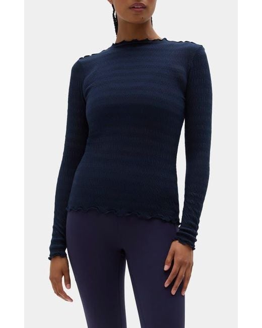 Halfdays Blue Ynes Texture Top