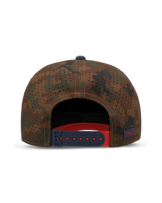 Melin Multicolor Hydro Compass Performance Snapback Ball Cap for men