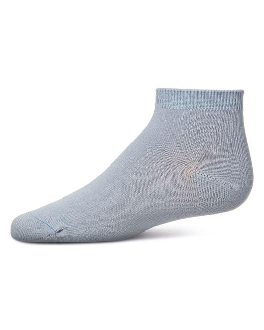 Memoi Gray Basic Silky-Soft Gauge Ankle Sock
