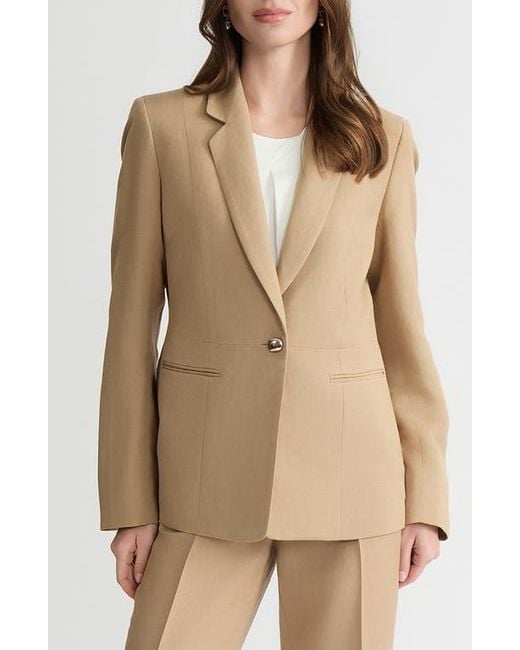 Kasper Natural Linen Blend Jacket