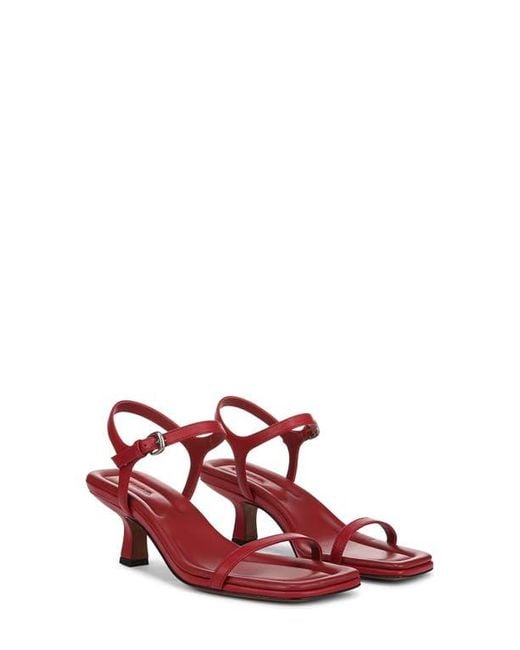 Vince Red Coco Ankle Strap Sandal