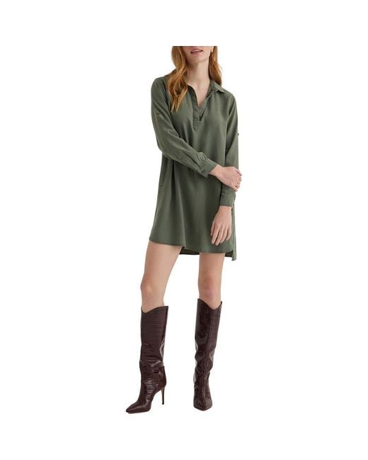 Bella Dahl Green A-Line Shirtdress