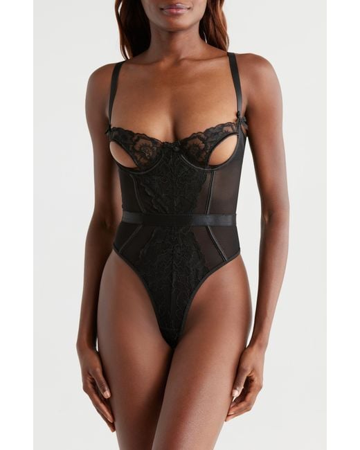 Kilo Brava Black Cutout Underwire Teddy