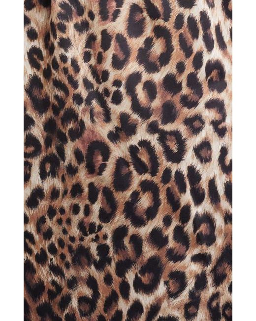 Julia Jordan Multicolor Leopard Print Long Sleeve Midi Shirtdress