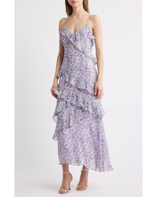 【Velvet】 Luellaプリント maxiドレス Lulus Luella Floral Print Ruffle Sleeveless Maxi Dress in