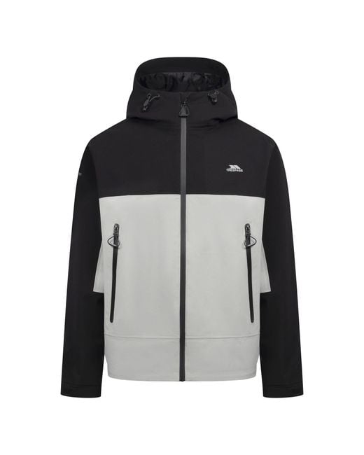 Trespass Black Ewen Waterproof Jacket for men