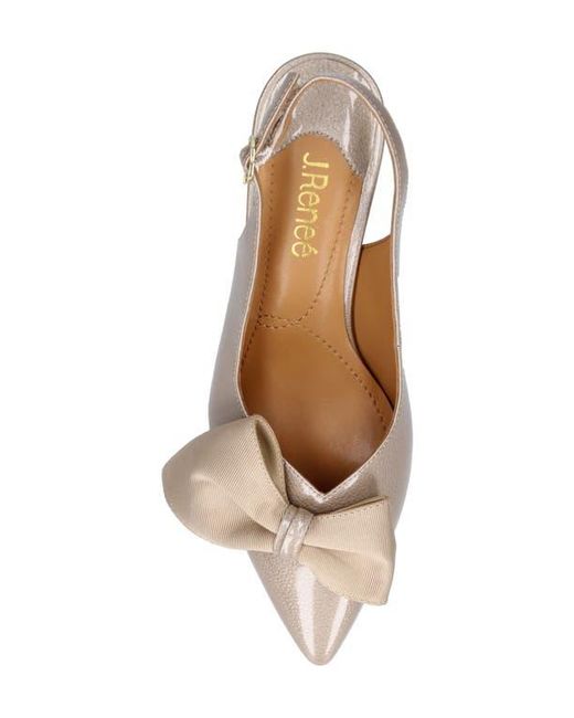J. Reneé Metallic J.Renée Devika Slingback Pointed Toe Pump