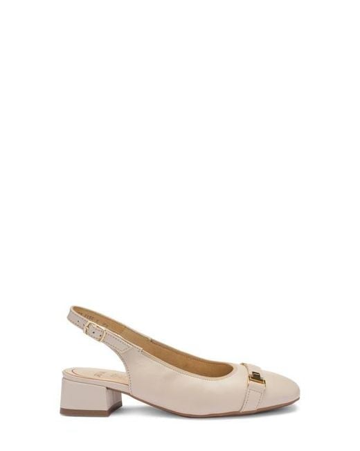 Ara Natural Gliselle Slingback Pump