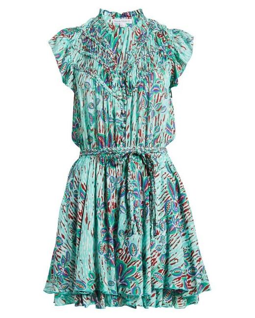 Poupette Blue Callie Print Cover-Up Minidress