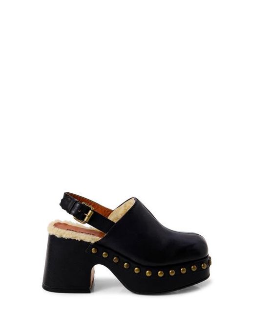 Free People Black Autumn Studded Slingback Platform Clog