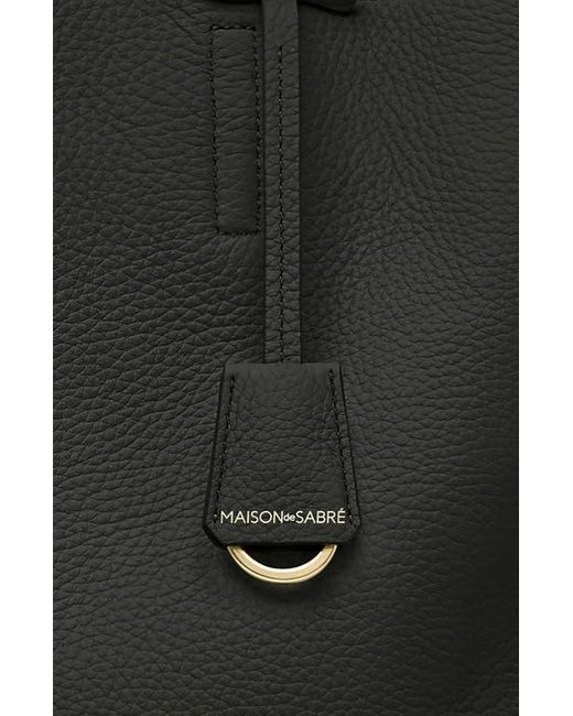 Maison De Sabre Black Large Leather Zipped Soft Tote