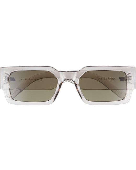 Le Specs Gray Contemplation 54Mm Rectangular Sunglasses for men