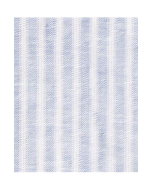 Theory White Irving Stripe Short Sleeve Linen Button-Up Shirt for men
