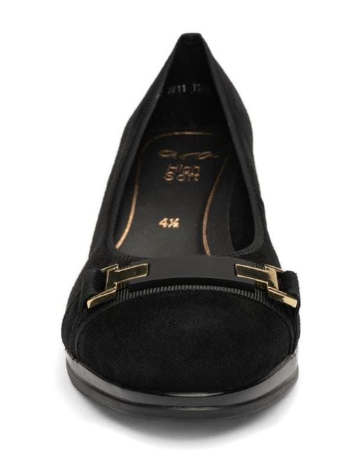Ara Black Ophelia Buckle Pump