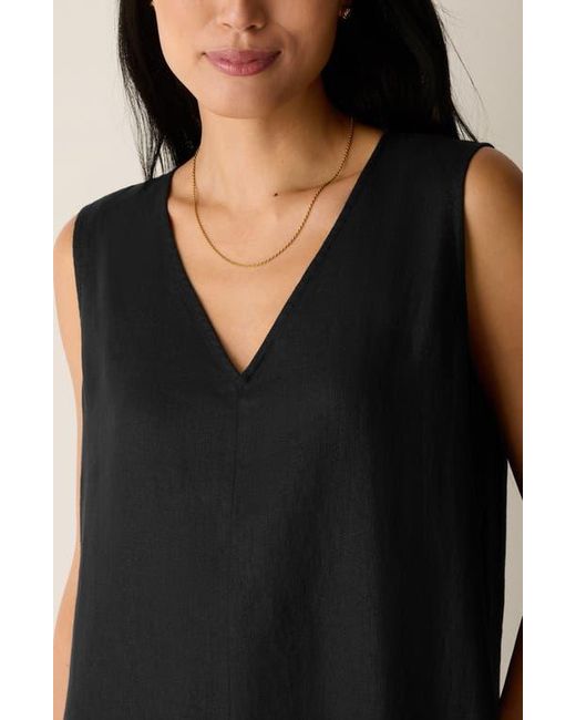 eileen fisher black linen dress Organic Handkerchief Linen Dress