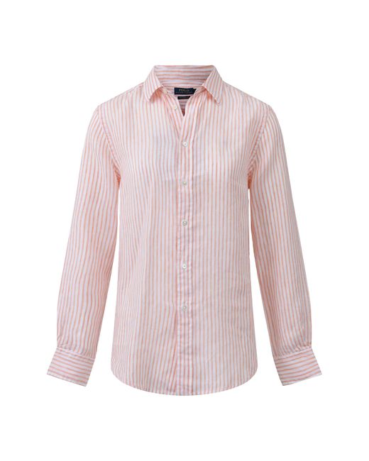 Polo Ralph Lauren Pink Stripe Linen Button-up Shirt