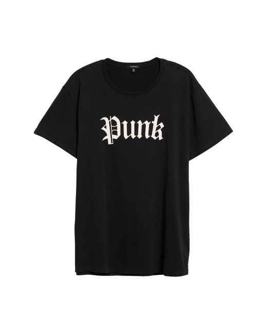 R13 Black Punk Boyfriend Graphic T-shirt
