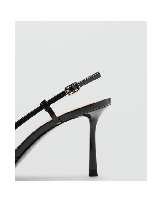 Mango Black Pointed Toe Slingback Pump