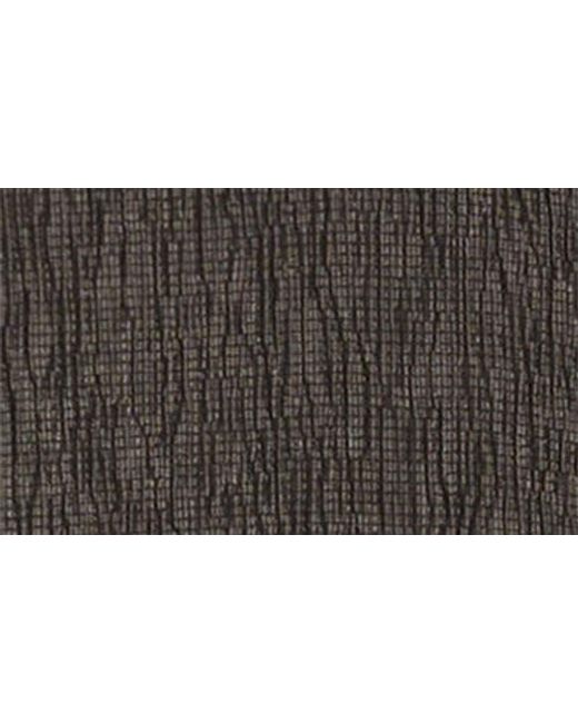 Eileen Fisher Black Crinkled Mandarin Collar Button-Up Shirt