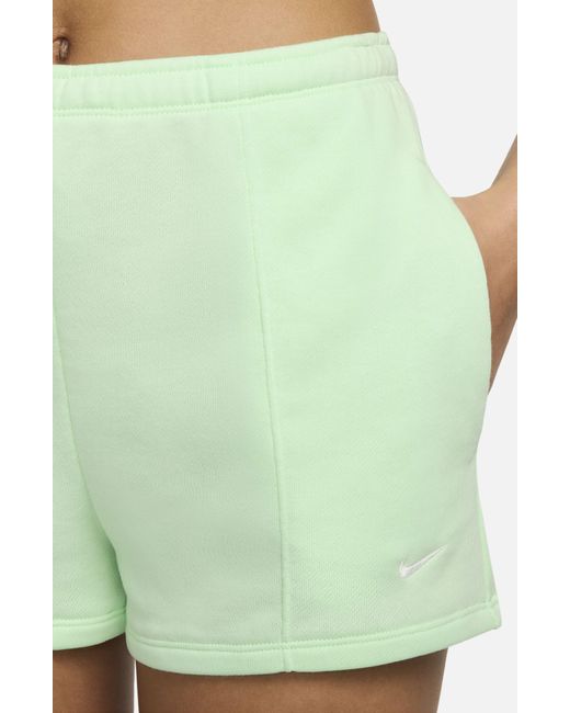 Nike Green Chill High Waist French Terry Shorts