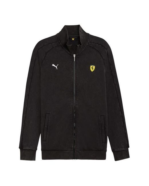 PUMA Black Ferrari T7 Cotton Jacket for men