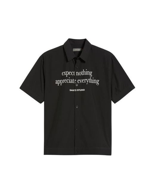 Saint Studio Black Appreciate Button-Up Shirt for men