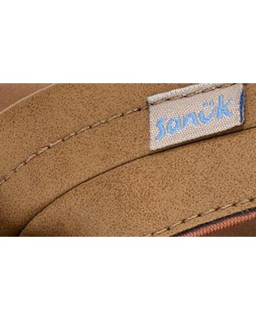 Sanuk Brown Tiderush Flip Flop for men