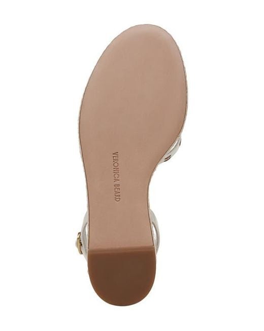 Veronica Beard White Philene Platform Wedge Sandal