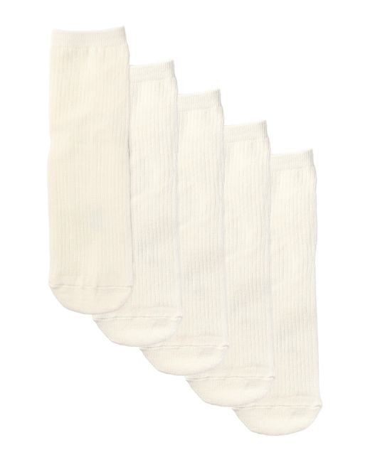 Stems White 5-Pack Everyday Ankle Socks