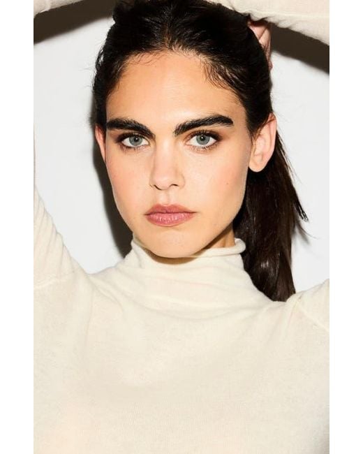 Skims Natural Featherweight Cashmere Long Sleeve Turtleneck Top