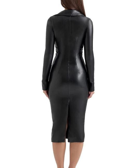 buy black leather dress The Black Leather Dress Maxi New Full Length Long 10 / Black