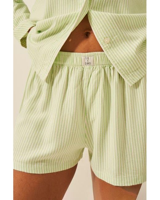 Stripe & Stare Green Ecovero Pyjama Shorts
